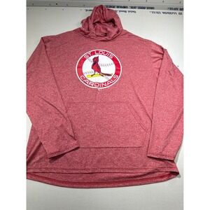 Stitches St. Louis Cardinals Hoodie Mens XL Red Heathered Performance Pullover